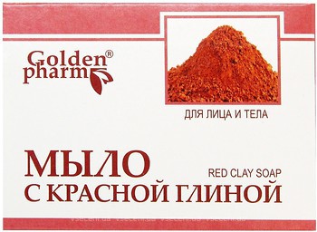Фото Golden Pharm тверде мило З червоною глиною 70 г