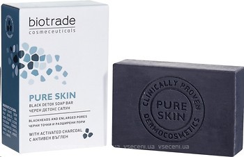 Фото Biotrade тверде мило Pure Skin для шкіри обличчя і тіла з розширеними порами 100 г