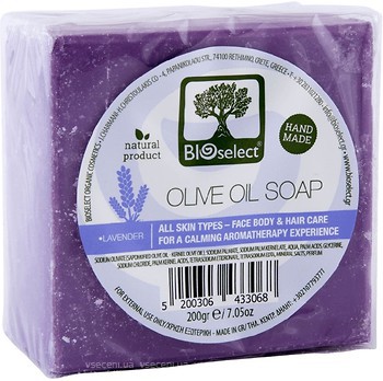 Фото BioSelect твердое мыло Olive oil soap Lavender С ароматом лаванды 200 г