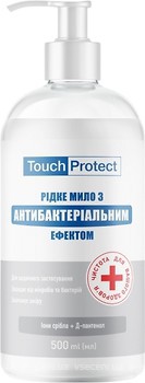 Фото Touch Protect рідке мило антибактеріальне Іони срібла і Д-пантенол 500 мл