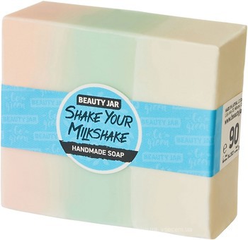 Фото Beauty Jar тверде мило Гліцеринове Handmade Soap Shake Your Milkshake з ароматом полуниці з вершками 90 г