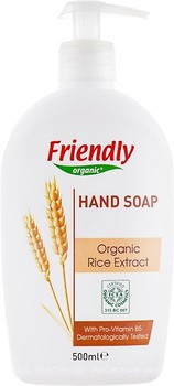 Фото Friendly Organic рідке мило Hand Soap з екстрактом рисових висівок п/б 500 мл
