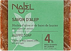 Фото Najel тверде мило Savon d’Alep Aleppo Soap 4% Bay Laurel Oil Алепське 4% олії лавра 155 г