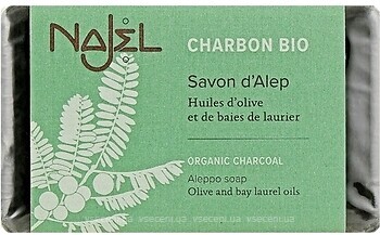 Фото Najel тверде мило Savon d’Alep Aleppo Soap Organic Charcoal з органічним вугіллям 100 г
