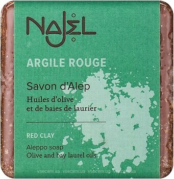 Фото Najel твердое мыло Savon d’Alep Aleppo Soap Red Clay с красной глиной 100 г