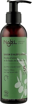 Фото Najel тверде мило Savon Noir d’Alep Aleppo Liquid Soap 5% Олії лавра 5% 200 мл