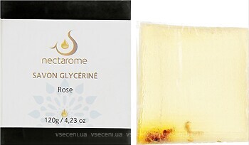 Фото Nectarome тверде мило Savon glycerine Rose з трояндою 120 г