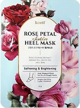 Фото Petitfee & Koelf Rose Petal Satin маска для пяток Смягчающая 6 г