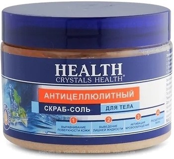 Фото Crystals Health антицеллюлитный скраб для тела солевой 500 мл