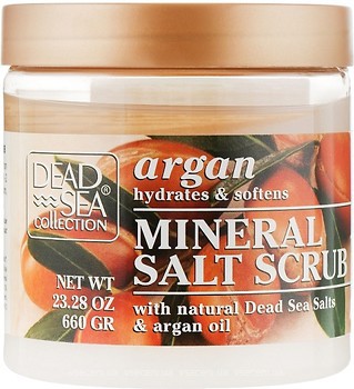 Фото Dead Sea Collection скраб для тіла з мінералами мертвого моря і Агранова маслом Argan Mineral Salt Scrub 660 г