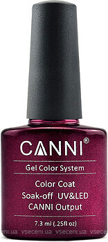 Фото Canni Gel Color System №256 Гліттерний темно-червоний