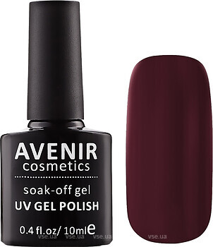 Фото Avenir Cosmetics Soak-off gel UV Gel Polish №101 Чорний шоколад