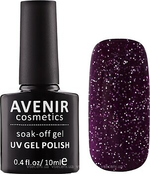 Фото Avenir Cosmetics Soak-off gel UV Gel Polish №115 Авантюрин фіолетовий