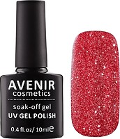 Фото Avenir Cosmetics Soak-off gel UV Gel Polish №180 Червоні кристали