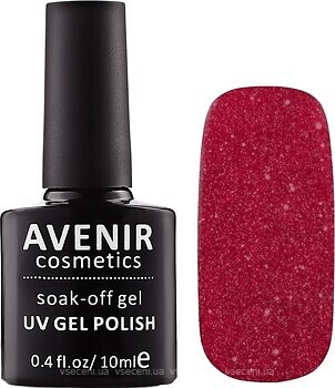 Фото Avenir Cosmetics Soak-off gel UV Gel Polish №182 Красная парча с золотой пылью