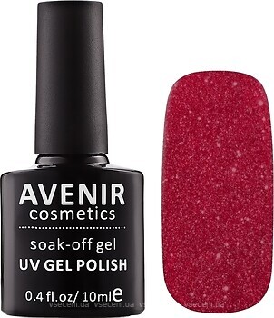 Фото Avenir Cosmetics Soak-off gel UV Gel Polish №182 Червона парча з золотим пилом