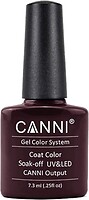 Фото Canni Gel Color System Coat 102 Темний коричнево-червоний