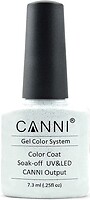 Фото Canni Gel Color System Coat 186 Прозорий з голографічними блискітками