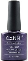 Фото Canni Gel Color System Coat 190 Сливово-фіолетовий з голографічним мікроблеском