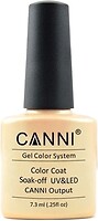 Фото Canni Gel Color System Coat 195 Кремовий з мікроблеском