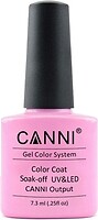 Фото Canni Gel Color System Coat 205 Рожевий з голографічним мікроблеском