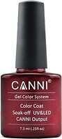 Фото Canni Gel Color System Coat 209 Вишневий з дрібними червоними блискітками і мікроблеском