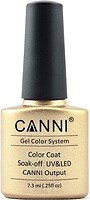 Фото Canni Gel Color System Coat 219 Светлое золото с мерцающим блеском