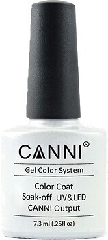 Фото Canni Gel Color System Coat 220 Белое серебро с голографическим блеском