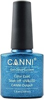 Фото Canni Gel Color System Coat 221 Темно-блакитний з дрібними блискітками