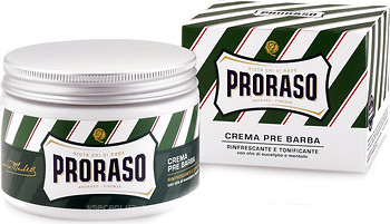 Фото Proraso крем до гоління Pre-Shave Cream Refreshing and Toning з ментолом і евкаліптом 300 мл