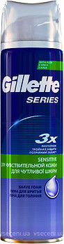 Фото Gillette піна для гоління Series Sensitive Shave Foam з алое для чутливої шкіри 250 мл