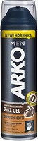 Фото Arko Men гель для гоління 2 in 1 Black з екстрактом кавових зерен 200 мл
