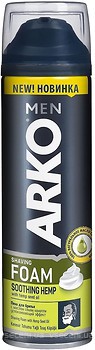 Фото Arko Men піна для гоління 2 in 1 Black з олією конопель 200 мл