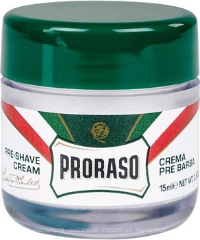Фото Proraso крем до гоління Green Line Refreshing and Toning з ментолом та евкаліптом 15 мл