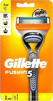 Фото Gillette станок для гоління Fusion5 з 3 змінними картриджами