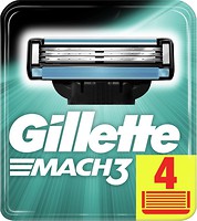 Фото Gillette змінні картриджі Mach 3 4 шт