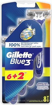 Фото Gillette станок для гоління Blue 3 одноразовий 8 шт