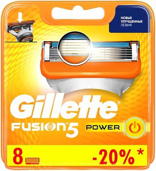 Фото Gillette змінні картриджі Fusion5 Power 8 шт