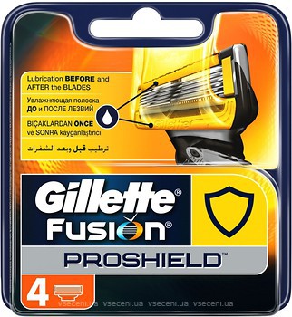 Фото Gillette змінні картриджі Fusion5 ProShield 4 шт
