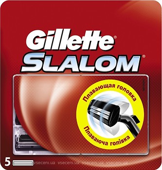 Фото Gillette змінні картриджі Slalom 5 шт
