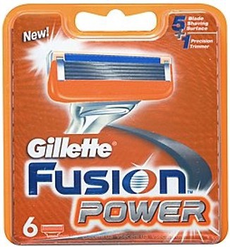 Фото Gillette змінні картриджі Fusion5 Power 6 шт