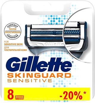 Фото Gillette змінні картриджі SkinGuard Sensitive 8 шт