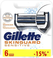 Фото Gillette змінні картриджі SkinGuard Sensitive 6 шт