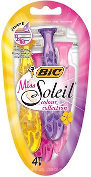 Фото BIC станок для гоління Miss Soleil colour collection одноразовий жіночий 4 шт