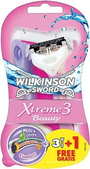 Фото Wilkinson Sword (Schick) станок для гоління Xtreme3 Beauty одноразовий жіночий 4 шт