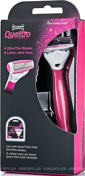 Фото Wilkinson Sword (Schick) станок для гоління Quattro жіночий з 1 змінним картриджем