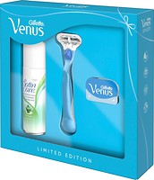 Фото Gillette Venus подарочный набор Smooth с 2 сменными картриджами и гелем Satin Care 200 мл