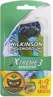 Фото Wilkinson Sword (Schick) станок для гоління Xtreme3 Sensitive одноразовий 6 шт
