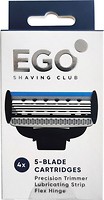 Фото Ego Shaving Club змінні картриджі 5 Blade 4 шт