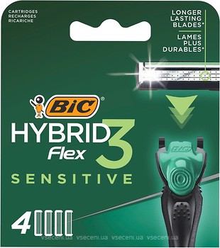 Фото BIC змінні картриджі Flex 3 Hybrid Sensitive 4 шт